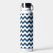 Bouteille D'eau Navy Zigzag, Navy Chevron, Motif géométrique (Arrière)
