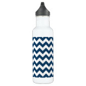 Bouteille D'eau Navy Zigzag, Navy Chevron, Motif géométrique (Droite)