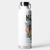 Bouteille D'eau Ne jamais perdre le slogan floral (Avant)