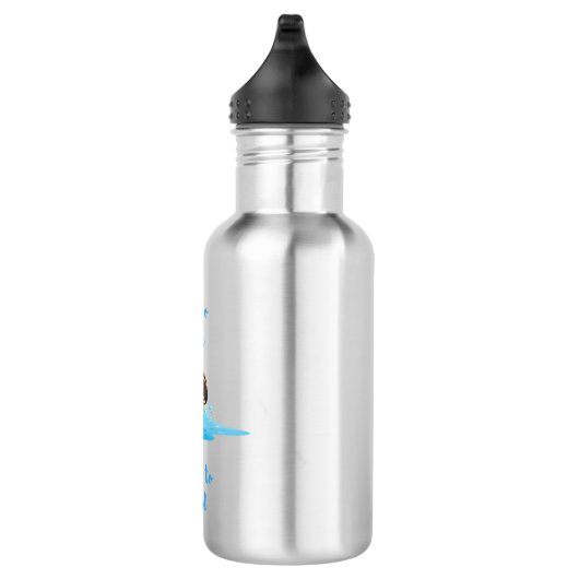 Bouteille D'eau Né pour nager forcé à l'école (Droite)