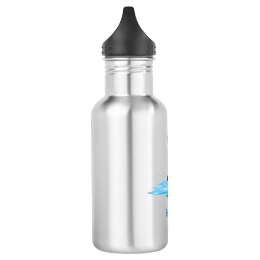 Bouteille D'eau Né pour nager forcé à l'école (Gauche)