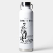 Bouteille D'eau Né pour pêcher (Avant)