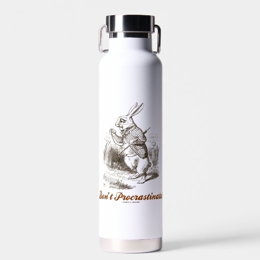Bouteille D'eau Ne procrastinez pas ! White Rabbit Watch Wonderlan (Avant)