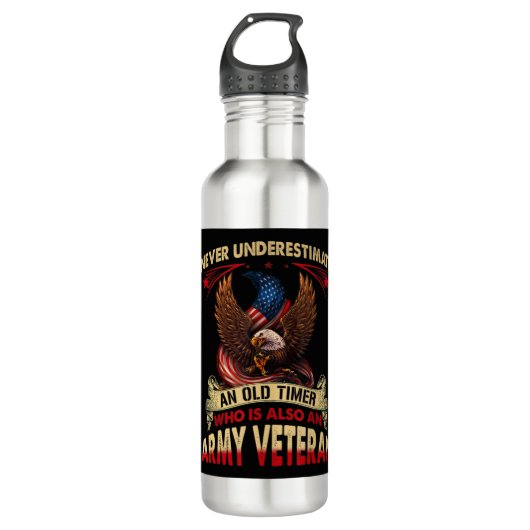 Bouteille D'eau Ne Sous-Estimez Jamais Un Ancien Timeur Qui Est Au (Devant)