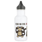 Bouteille D'eau N'entendez aucun singe de mal - nouveau (Gauche)
