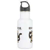 Bouteille D'eau N'entendez aucun singe de mal - nouveau (Dos)