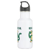 Bouteille D'eau N'entendez aucun vert de singes de mal (Dos)