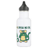 Bouteille D'eau N'entendez aucun vert de singes de mal (Droite)