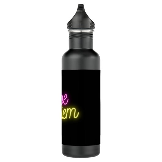 Bouteille D'eau Neon Carpe Diem Word Art (Droite)