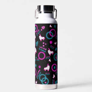 Bouteille D'eau Neon Glow Roller Skating Roll Motif