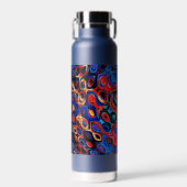 Bouteille d'eau Neon Psychedelic Ripples (Avant)
