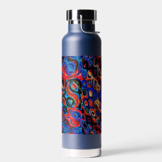 Bouteille d'eau Neon Psychedelic Ripples