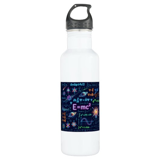Bouteille D'eau Neon Science Equations Water Bottle | Physics Math (Devant)