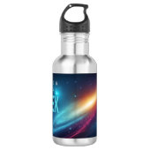 Bouteille D'eau Neon Synthwave Space Galaxy Abstract Glowing Fluid (Devant)