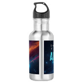 Bouteille D'eau Neon Synthwave Space Galaxy Abstract Glowing Fluid (Dos)