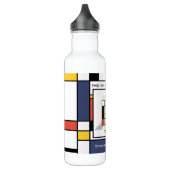 Bouteille D'eau Neoplasticisme étonnant Art Monogramme. Lettre D (Gauche)