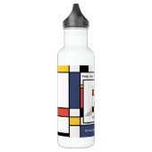Bouteille D'eau Neoplasticisme étonnant Art Monogramme. Lettre R (Gauche)