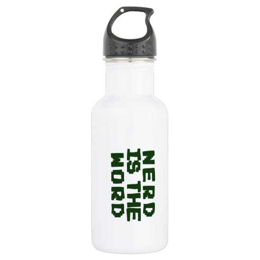 Bouteille D'eau Nerd est le mot (Devant)
