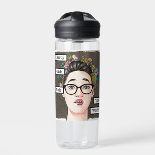 Bouteille D'eau Nerdy Girls dirigent le monde