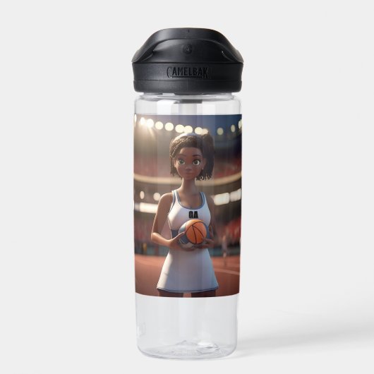 Bouteille D'eau Netball Girl, (Arrière)