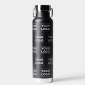 Bouteille D'eau N'importe quel Motif de logo de forme en noir (Avant)