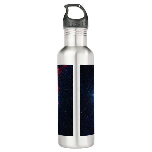 Bouteille D'eau Ninja Chat dans l'espace. (Dos)