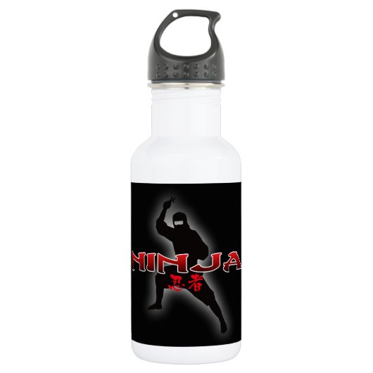 Bouteille D'eau Ninja Silhouette (Devant)