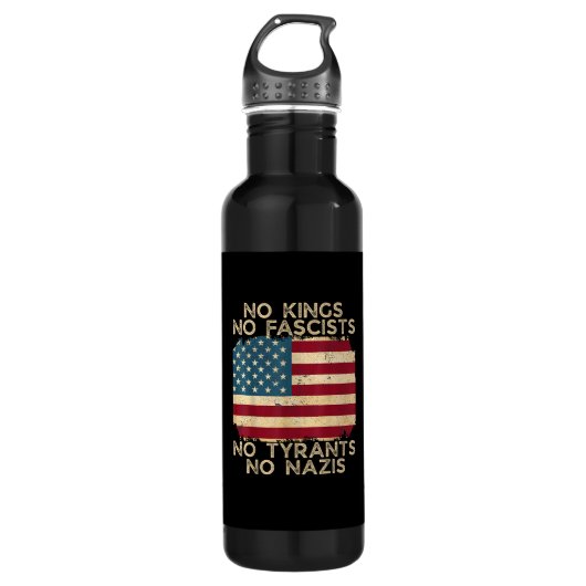 Bouteille D'eau No Kings In America No Fascists We The People Poli (Devant)