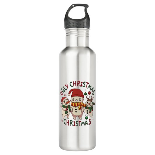 Bouteille D'eau Noël blanc ; NOËL DIFFICILE (Devant)