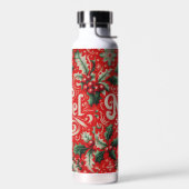 Bouteille D'eau Noel de Noël Rouge et Vert (Gauche)