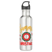 Bouteille D'eau Noël d'été (Devant)