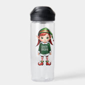 Bouteille D'eau Noël festif de Santas Little Helper Elf (Arrière)