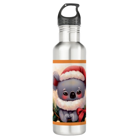Bouteille D'eau Noël Koala 4 (Devant)