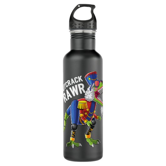 Bouteille D'eau Noël T Rex Dinosaure Nutcracker Gif (Devant)