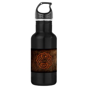 Bouteille D'eau Noeud céleste orange en cuir