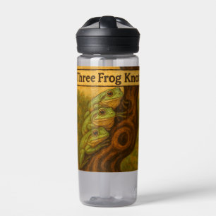 Bouteille D'eau Nœud des trois grenouilles – Jeu de mots fantaisis