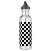 Bouteille D'eau Noir et blanc Checkered (Droite)