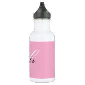 Bouteille D'eau Noir et blanc Fatigue Monogramme rose (Droite)