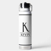 Bouteille D'eau Noir Monogrammé (Arrière)