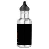 Bouteille D'eau Noir or gras monogramme nom initiales (Droite)