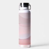 Bouteille D'eau Nom abstrait rose beige (Arrière)