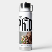 Bouteille D'eau Nom, année et photo personnalisés (Arrière)