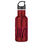 Bouteille D'eau Nom d'Amelia rose Filles Logo (Devant)