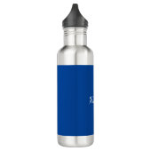 Bouteille D'eau Nom de calligraphie professionnelle unique bleue (Gauche)