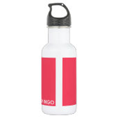 Bouteille D'eau Nom de couleur rose Flamant rose (Dos)