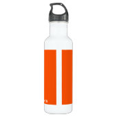 Bouteille D'eau Nom de couleur rouge persimon (Dos)