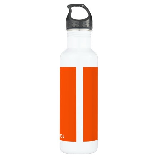 Bouteille D'eau Nom de couleur rouge persimon (Dos)