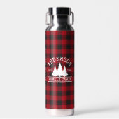 Bouteille D'eau Nom de famille du cabine Red Buffalo Plaid (Avant)
