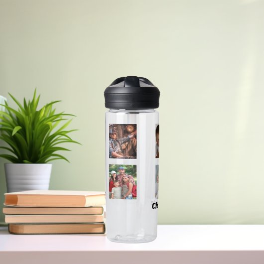 Bouteille D'eau Nom de famille du collage photo