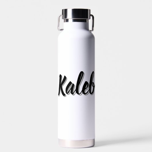 Bouteille D'eau Nom de Kaleb Mens (Avant)